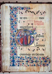 Piccolomini Bibliotheek: koorboek, cod. 28.12, ff. 94v met de Maagd en alle Heiligen
