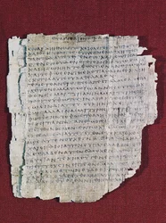Papyrus 66 of Bodmer II, circa 200, vrijwel complete codex van het Evangelie volgens Johannes in het Grieks, Bodmer Bibliotheek, Genève, Zwitserland