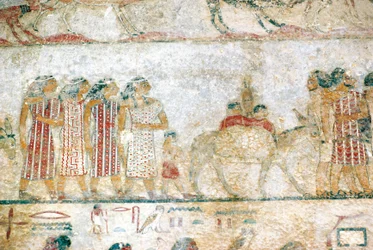Beni-Hasan Necropolis. Graf van Khnumhotep III (detail)