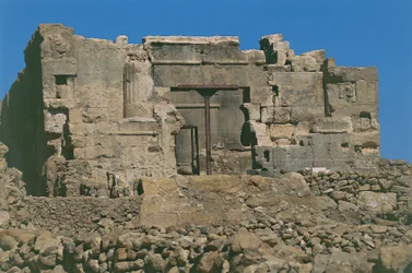 Egypte. Oud Aghurmi bij Siwa (Siwah) Oasis. Tempel van het Orakel of tempel van Amon. 26e Dynastie, 664-525 v.Chr.