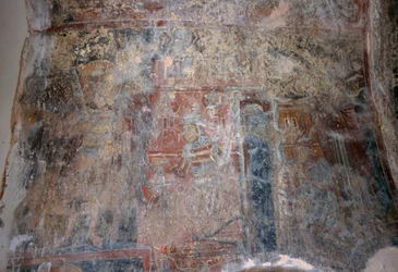 Fresco in kerk van Michael Archangel, Kantanos, Kreta, Griekenland