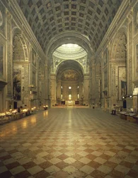 Basiliek van Sint-Andreus, ontworpen door architect Leon Battista Alberti, in opdracht van Ludovico II Gonzaga