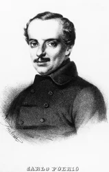 Portret van Carlo Poerio (1803-1867), Italiaanse patriot en politicus, gravure