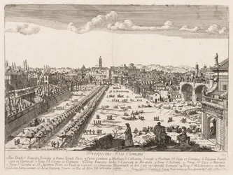 Foro Romano uit "Prospectus Locurum Urbis Romae Insign[ium]"