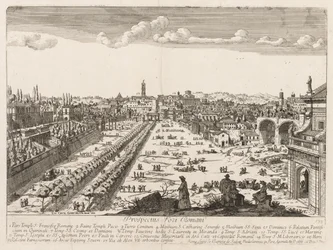 Foro Romano uit Prospectus Locurum Urbis Romae Insignium, 1666