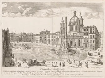 Piazza Navona uit "Prospectus Locurum Urbis Romae Insign[ium]"