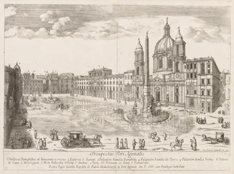 Piazza Navona uit Prospectus Locurum Urbis Romae Insignium