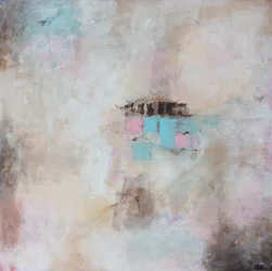 Roze en blauwe abstracte vormen