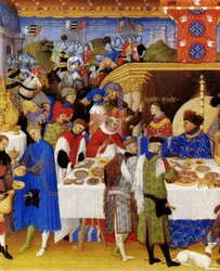 Très Riches Heures du Duc de Berry Folio 1, verso: januari