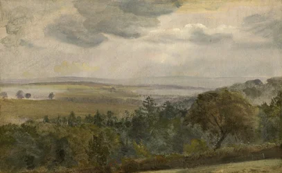 Uitgestrekt landschap met wolken