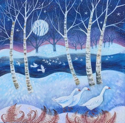 Sneeuwvlucht, 2024 (acrylverf op linnen)