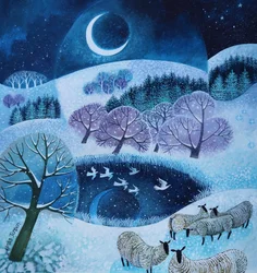 Winterse heuvels, 2025 (acrylverf op linnen)