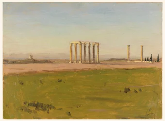 Tekening, Studie van ruïnes in een landschap, 24 januari 1878