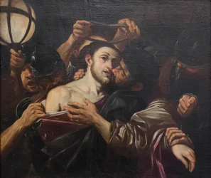 De kus van Judas, naar Ludovico Carracci, onbekende Bolognese kunstenaar