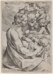 Madonna en Kind met Engelen