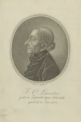 Portret van de dichter en fysiognomist Johann Kaspar Lavater 1741-1801, ca. 1810