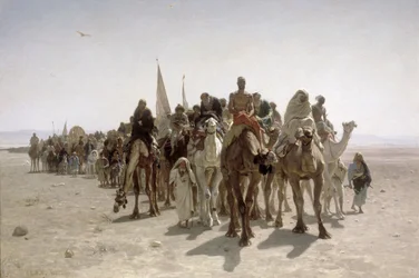 Pelgrims op weg naar Mekka, 1861