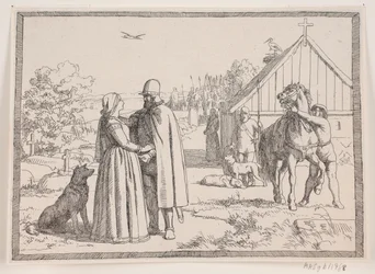 Illustratie bij het gedicht van Adam Oehlenschläger "De twee kerktorens"