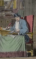 Portret van Hercules Savinien Cyrano, genaamd Cyrano de Bergerac, Franse schrijver