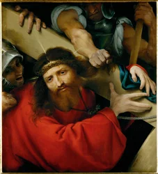 Christus die het kruis draagt ...