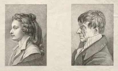 Profielportret van een vrouw en een man