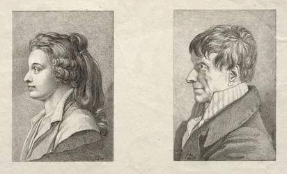 Profielportret van een vrouw en een man