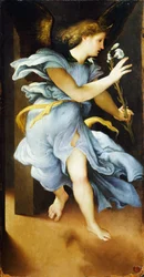 Aankondigende Engel, circa 1525, door Lorenzo Lotto (1480 ca- 1556)