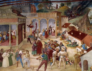 Martelaarschap van Sint Barbara (detail)