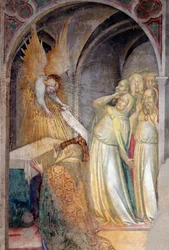 Aankondiging van de geboorte van Johannes de Doper aan Zacharias (detail)