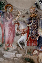 Prediking van Sint Johannes de Doper (detail)