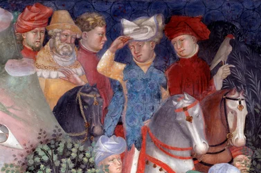 De prediking van Sint Jan de Doper aan de menigte (detail)