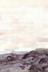Mistig paars landschap