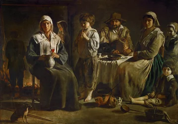 Een boerenfamilie in een binnenland ...