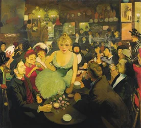 In de Aristide Bruants Montmartre club Le Mirliton, 1886-1887