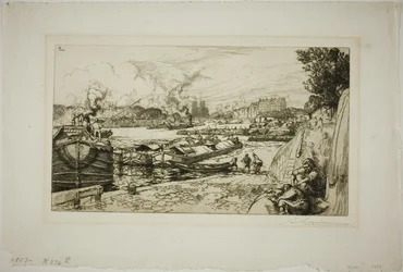De Seine bij de monding van het Canal Saint-Martin