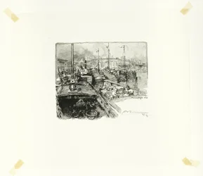 Villette Dock, plaat vijf van Le Long de la Seine et des Boulevards