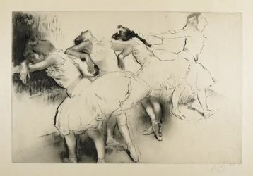 Vier dansers aan de bar