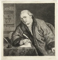 Portret van de componist en etser Johan Antoni Kauclitz Colizzi 1742-1808, 1780s