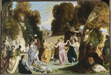 Dans van de Muzen, tussen 1846 en 1851 (olieverf op doek)