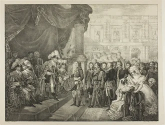 Ontvangst door het Directoire, plaat 29 uit Het Politieke en Militaire Leven van Napoleon