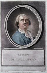Giuseppe Balsamo, alias Alexander, Graaf van Cagliostro (1743 - 1795) door Brion de la Tour