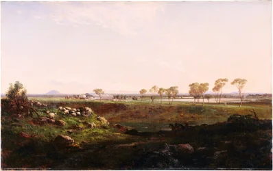 Mount Fyans wolschuur De wolschuur bij Camperdown, 1869