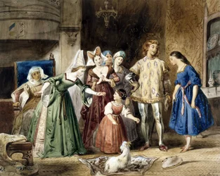Esmeralda bij Madame de Gondelaurier. De Klokkenluider van de Notre-Dame door Victor Hugo, 1831