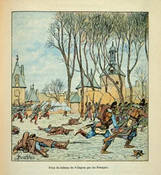 Verovering van het kasteel van Villepion door de Fransen op 1 december 1870, privécollectie