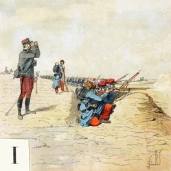 Letter I: Infanterie, "Je serai soldat" (Ik zal soldaat worden) - Militair alfabet