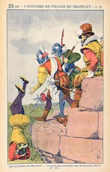 De wreedheid van protestanten onder de Baron des Adrets in de 16e eeuw, uit een geïllustreerde editie van 