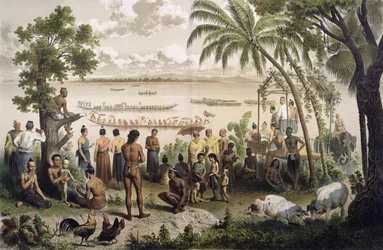 Pirogue Races op de Bassac Rivier, uit 