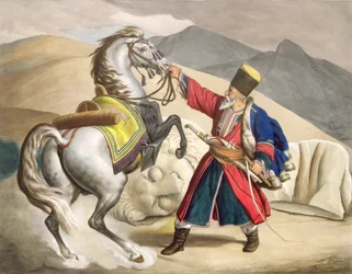 Een Tataar met zijn Paard, gegraveerd door de Thierry Broers, 1825