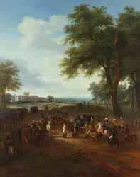 Napoleon ontvangen door Frederik Hertog van Württemberg, 2 oktober