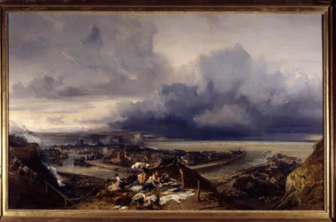 Uitzicht op de haven van Dieppe in Normandië
